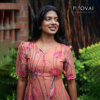 Rose Rust Kurti with scallop edged sides