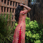 Rose Rust Kurti with scallop edged sides