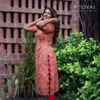 Rose Rust Kurti with scallop edged sides