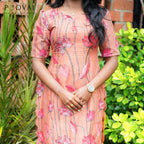 Rose Rust Kurti with scallop edged sides